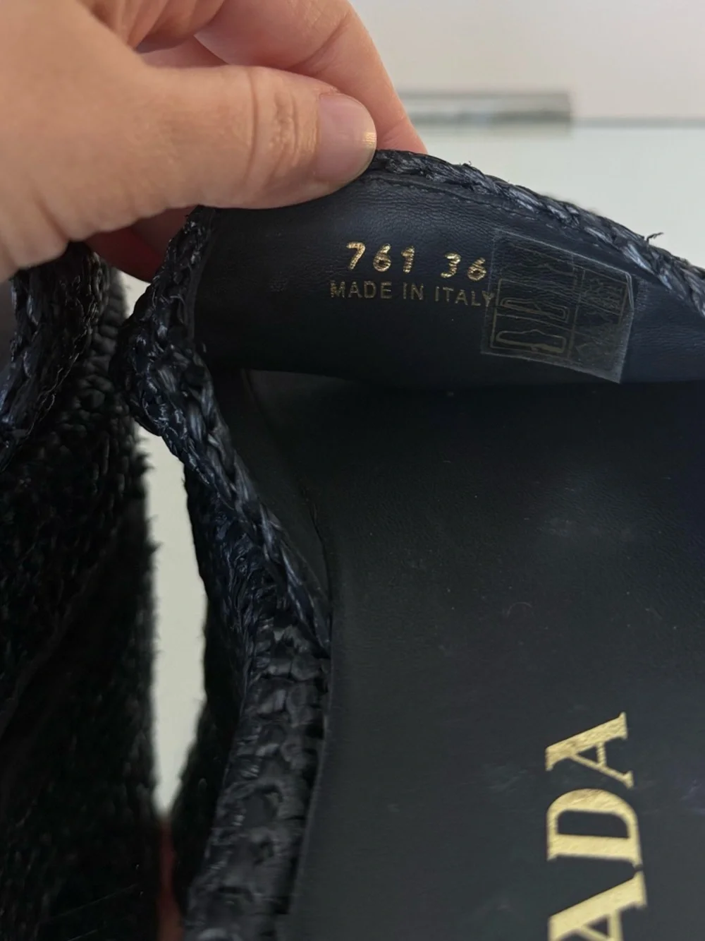 PRADA Logo espadrille slides 36 $1,150 - Picture 8 of 14